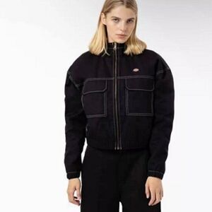 Dikies Sawyerville Jacket Full Zip-Up Hoodie FJR10BKX Women's Black Size Small